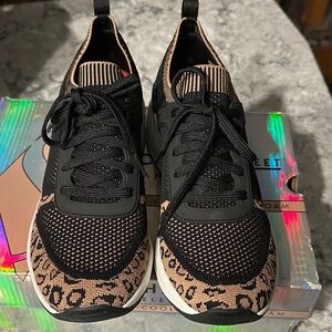 Skechers Black Leopard Women's Shoes